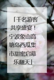 千名游客共享盛宴！宁波象山高塘岛西瓜集市甜蜜启幕乐翻天