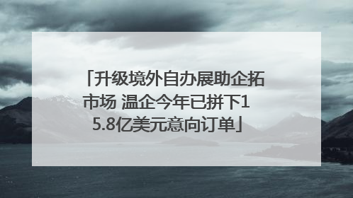 升级境外自办展助企拓市场 温企今年已拼下15.8亿美元意向订单