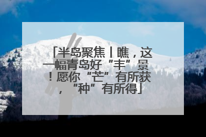 半岛聚焦丨瞧，这一幅青岛好“丰”景！愿你“芒”有所获，“种”有所得