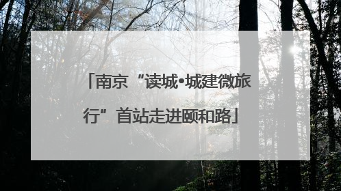 南京“读城•城建微旅行”首站走进颐和路
