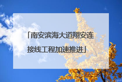南安滨海大道翔安连接线工程加速推进