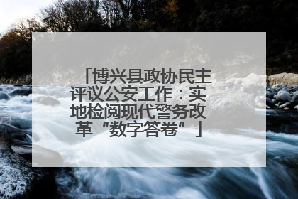 博兴县政协民主评议公安工作：实地检阅现代警务改革“数字答卷”