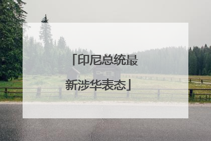 印尼总统最新涉华表态