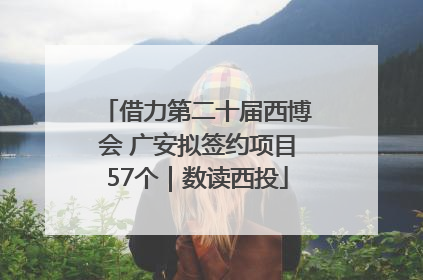 借力第二十届西博会 广安拟签约项目57个｜数读西投