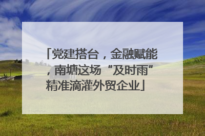 党建搭台，金融赋能，南塘这场“及时雨”精准滴灌外贸企业