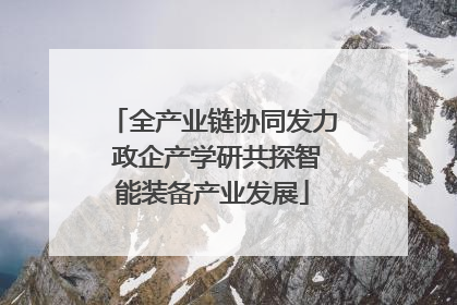 全产业链协同发力 政企产学研共探智能装备产业发展
