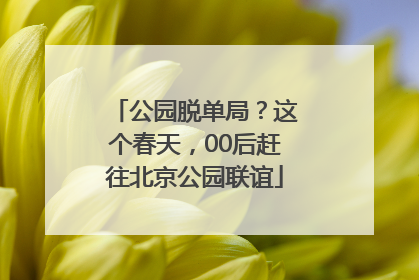 公园脱单局？这个春天，00后赶往北京公园联谊