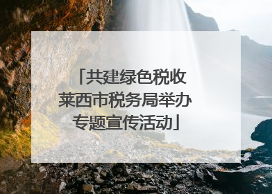 共建绿色税收 莱西市税务局举办专题宣传活动
