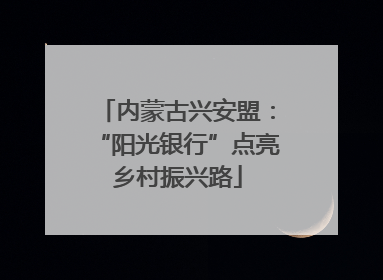 内蒙古兴安盟：“阳光银行”点亮乡村振兴路