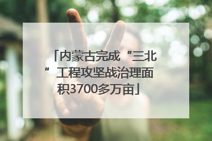 内蒙古完成“三北”工程攻坚战治理面积3700多万亩
