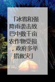 冰雹和强降雨袭击致巴中数千亩农作物受损，政府多举措救灾