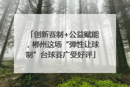 创新赛制+公益赋能，郴州这场“弹性让球制”台球赛广受好评