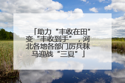 助力“丰收在田”变“丰收到手”，河北各地各部门厉兵秣马迎战“三夏”