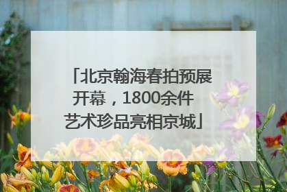 北京翰海春拍预展开幕，1800余件艺术珍品亮相京城
