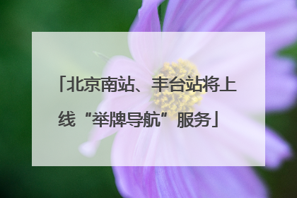 北京南站、丰台站将上线“举牌导航”服务