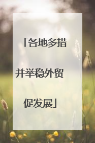 各地多措并举稳外贸促发展