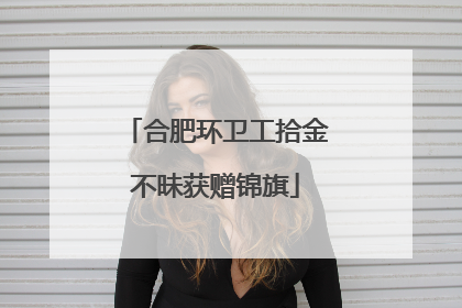 合肥环卫工拾金不昧获赠锦旗