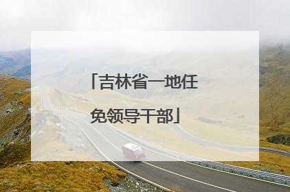 吉林省一地任免领导干部