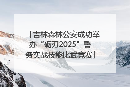 吉林森林公安成功举办“砺刃2025”警务实战技能比武竞赛