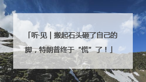 听·见｜搬起石头砸了自己的脚，特朗普终于“慌”了！