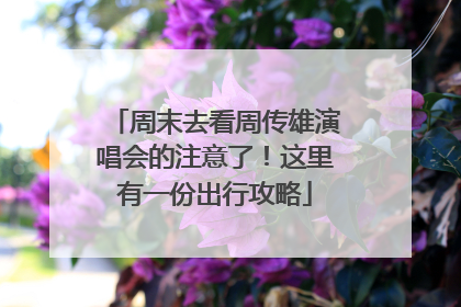 周末去看周传雄演唱会的注意了！这里有一份出行攻略