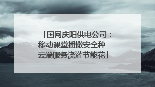 国网庆阳供电公司：移动课堂播撒安全种 云端服务浇灌节能花