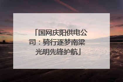 国网庆阳供电公司：骑行逐梦南梁 光明先锋护航