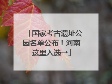 国家考古遗址公园名单公布！河南这里入选→