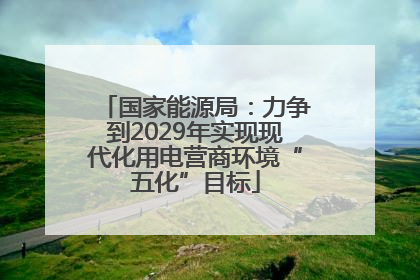 国家能源局：力争到2029年实现现代化用电营商环境“五化”目标