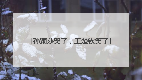 孙颖莎哭了，王楚钦笑了