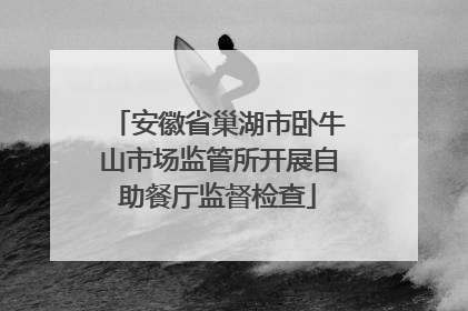 安徽省巢湖市卧牛山市场监管所开展自助餐厅监督检查