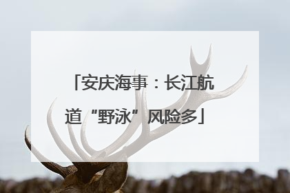 安庆海事：长江航道“野泳”风险多