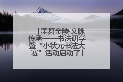 墨舞金陵·文脉传承——书法研学暨“小状元书法大赛”活动启动了