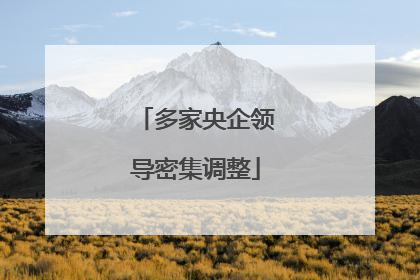 多家央企领导密集调整