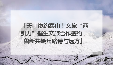 天山邀约泰山！文旅“西引力”催生文旅合作签约，鲁新共绘丝路诗与远方