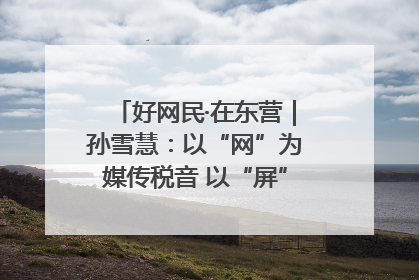 好网民·在东营｜孙雪慧：以“网”为媒传税音 以“屏”为介助发展