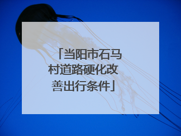当阳市石马村道路硬化改善出行条件