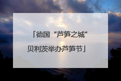 德国“芦笋之城”贝利茨举办芦笋节