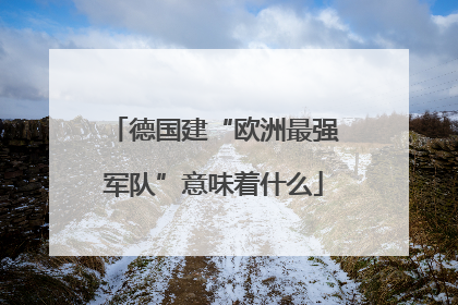德国建“欧洲最强军队”意味着什么