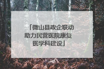 微山县政企联动助力民营医院康复医学科建设
