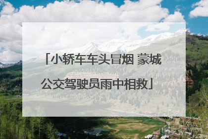 小轿车车头冒烟 蒙城公交驾驶员雨中相救