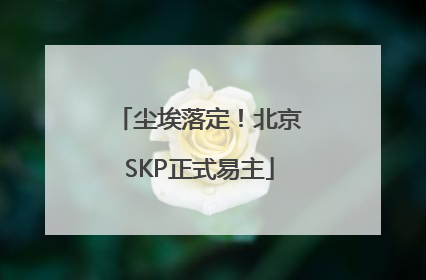 尘埃落定！北京SKP正式易主