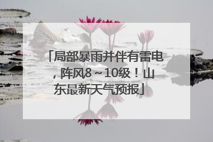 局部暴雨并伴有雷电，阵风8～10级！山东最新天气预报