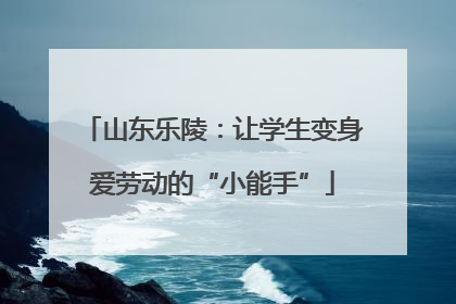 山东乐陵：让学生变身爱劳动的“小能手”