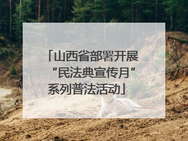 山西省部署开展“民法典宣传月”系列普法活动