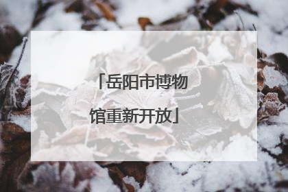 岳阳市博物馆重新开放