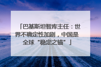 巴基斯坦智库主任：世界不确定性加剧，中国是全球“稳定之锚”