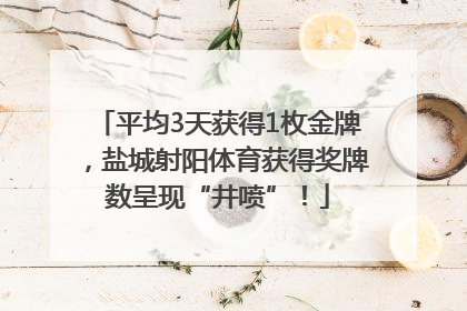 平均3天获得1枚金牌，盐城射阳体育获得奖牌数呈现“井喷”！