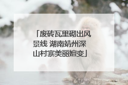 废砖瓦里砌出风景线 湖南靖州深山村寨美丽嬗变