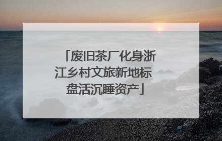 废旧茶厂化身浙江乡村文旅新地标 盘活沉睡资产